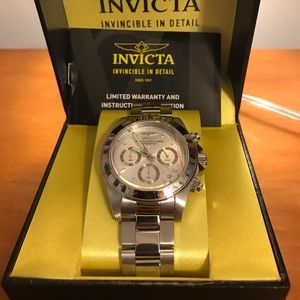 Silver Invicta watch